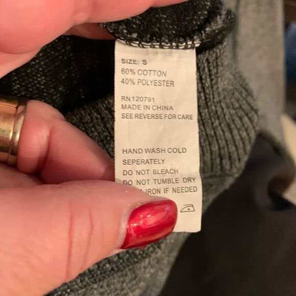 Leonardo Gavino Faux Leather Zip Up Sweater Cardigan sz S EUC - Picture 7 of 7